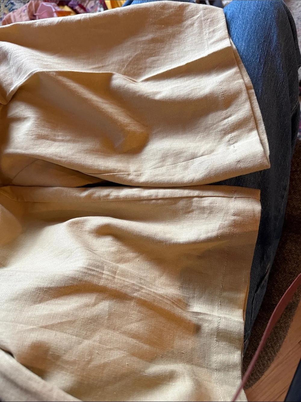 Pierre Garcia Classic Straight-Leg Khaki Pants linen/cotton